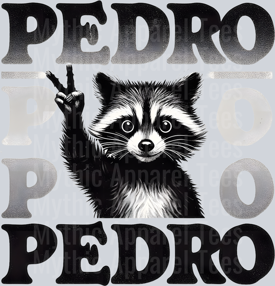 Pedro for president DTF Racoon Transfers