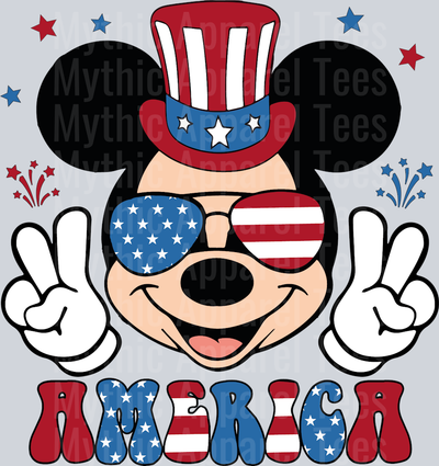 mickey America Patriotic DTF Patriotic Disney Transfers