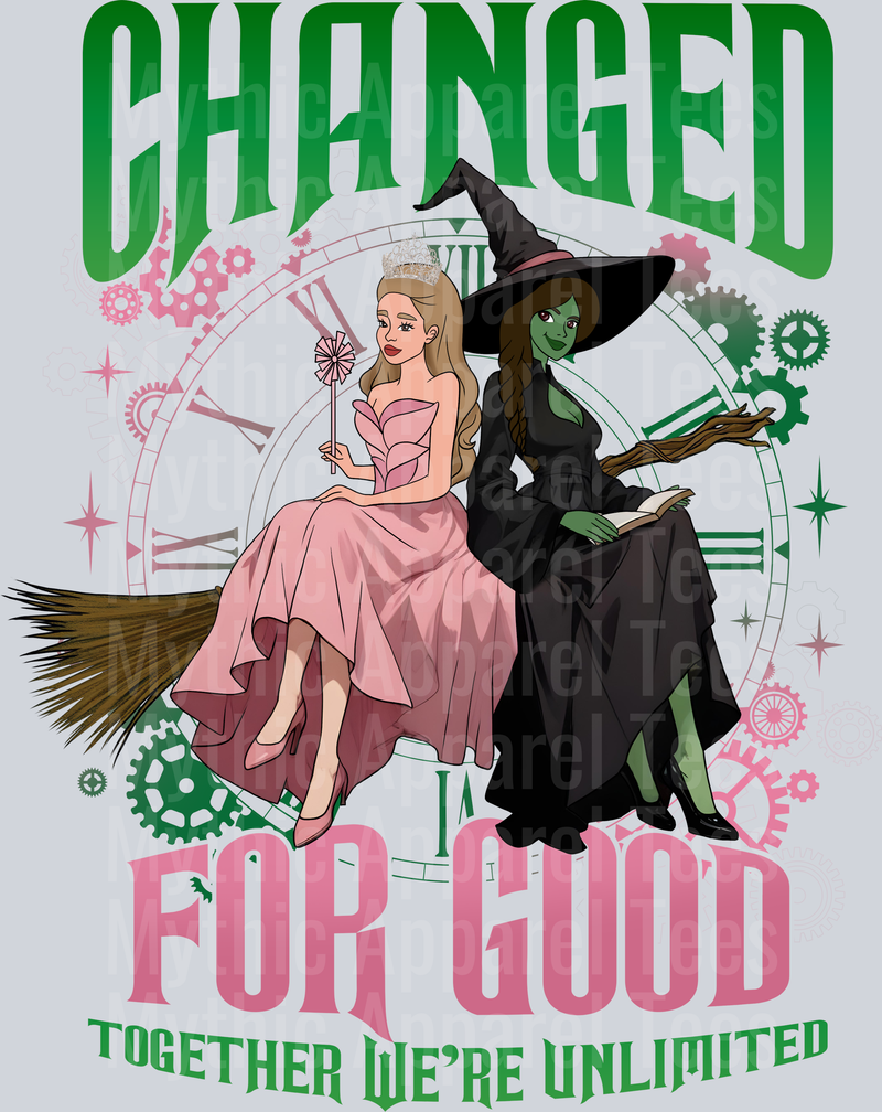 Wicked Changed For Good Together Were Unlimited cartoon DTF Wicked Transfers