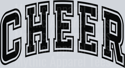 Cheer Varsity Letters Black
