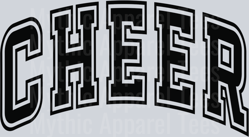 Cheer Varsity Letters Black