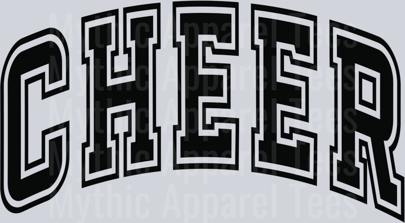 Cheer Varsity Letters Black