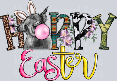 Happy Easter Cow Western Easter