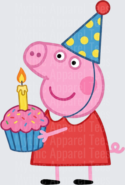 Peppa Pig Birthday Party Hat Cupcake Candle Celebration