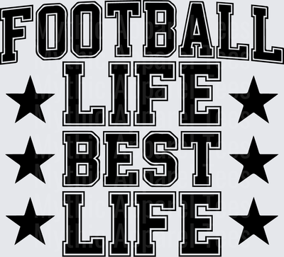 American Football Life Best Life Bold Varsity Stars Design