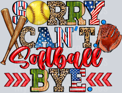 Sorry Cant. Softball. Bye.