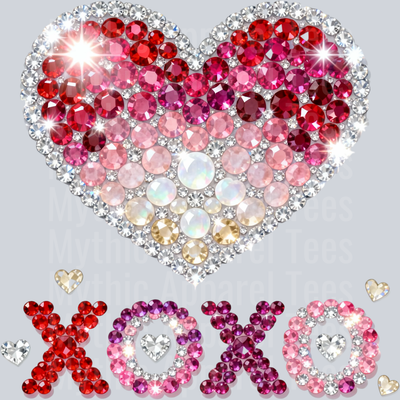 AZ703 Faux Rhinestone Valentines Day