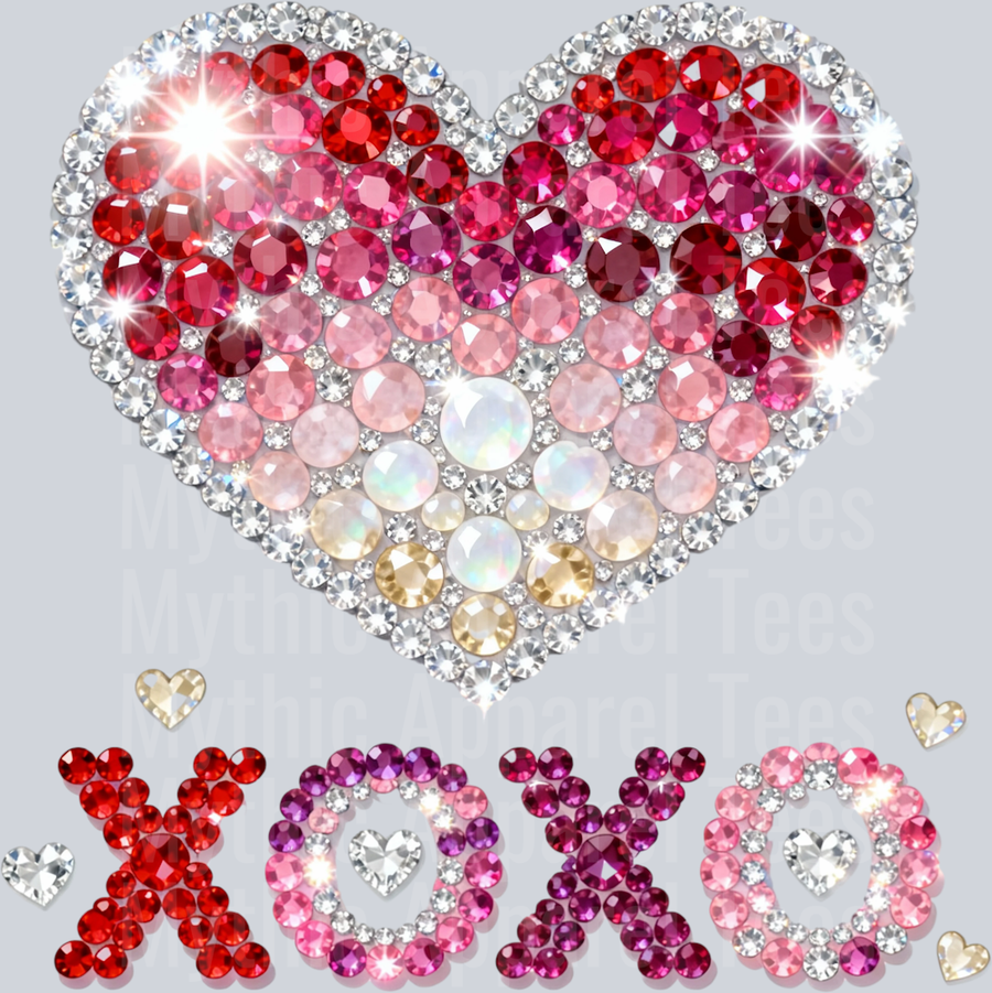AZ703 Faux Rhinestone Valentines Day