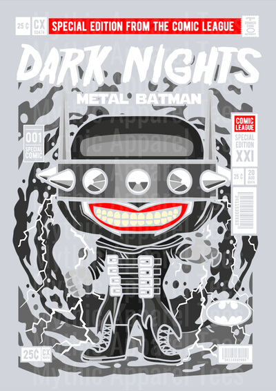 Dark Nights Metal Batman Who Laughs Comic Book Cover STYLE DTF Pop Culture Transfers