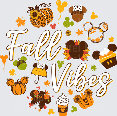 Disney Fall and Thanksgiving Vibes Mickey Minnie Icons Collage