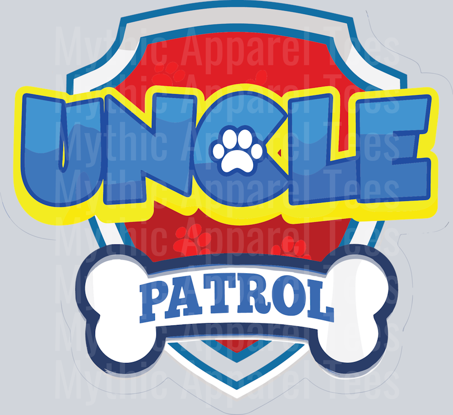 Uncle Patrol DTF Paw Patrol Transfers