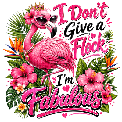 Flamingo Queen I Don't Give a Flock I'm Fabulous Tropical