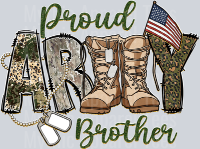 Proud Army Brother DTF Army Transfers