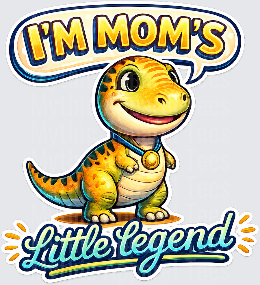 I'm Mom's Little Legend Cute Baby Dinosaur with Gold Medal