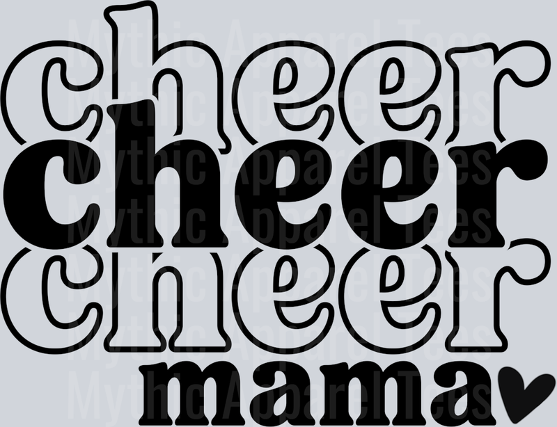 Cheer Mama Stacked Black