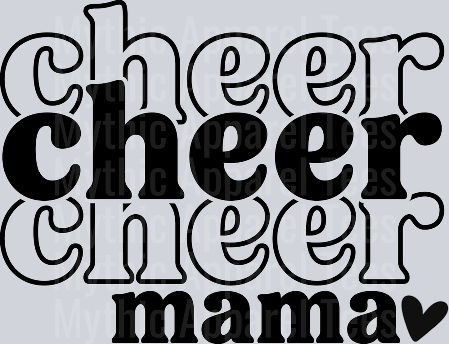 Cheer Mama Stacked Black