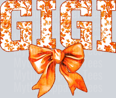 Orange Toile Gigi