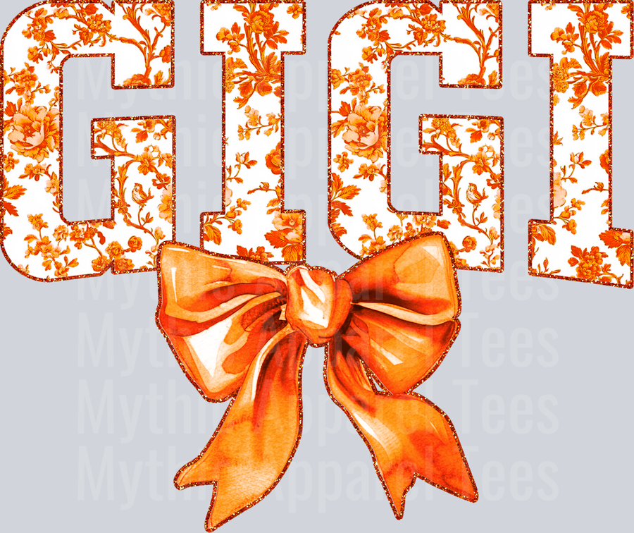 Orange Toile Gigi