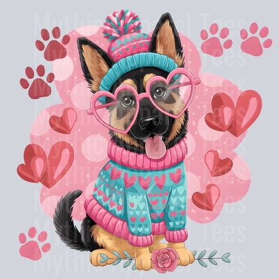 germanshep Dog Valentines Day