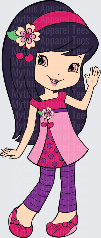 Strawberry Shortcake Cherry Jam Waving in Pink Outfit