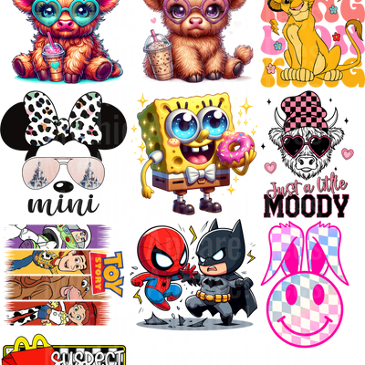 KIDS BLEND GANG SHEET 10 KIDS SIZE IMAGES