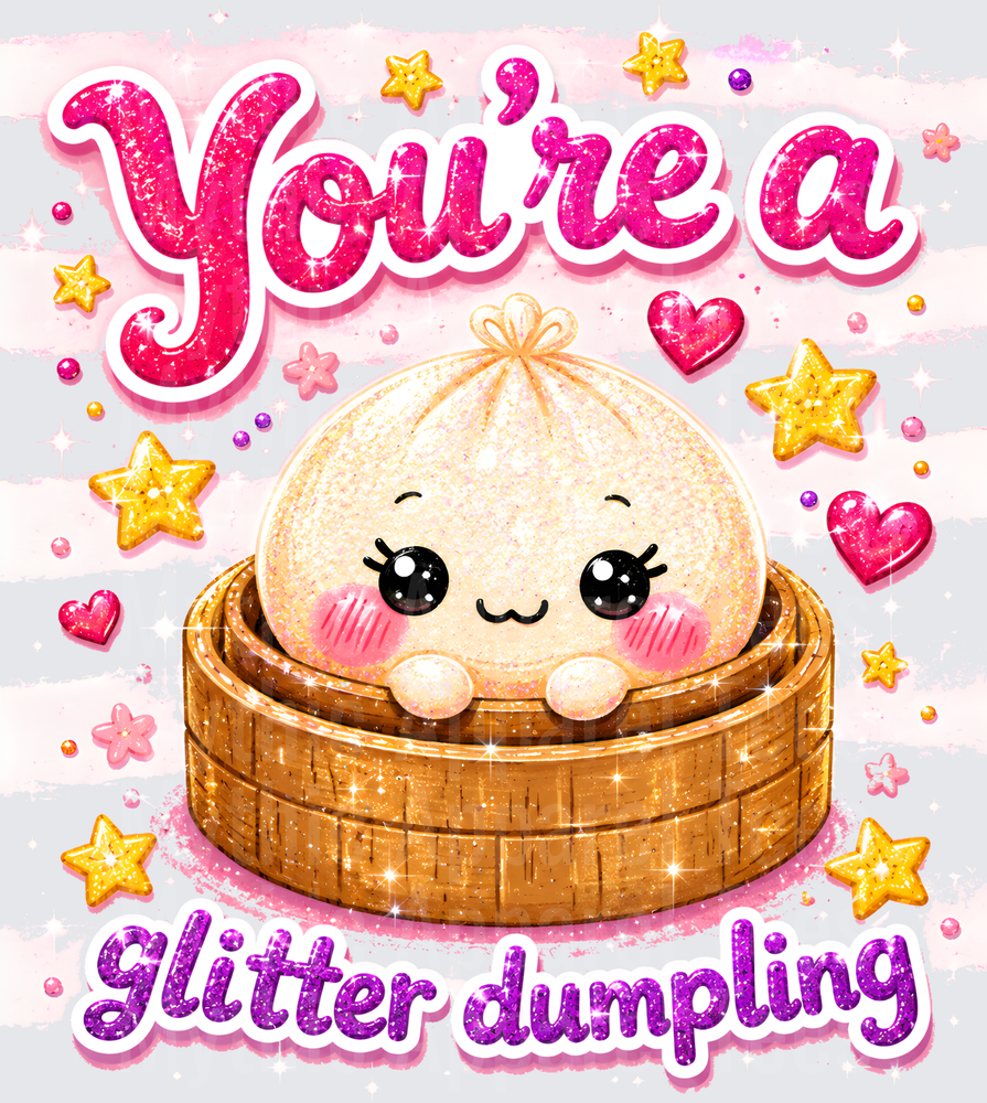 Dumplings You're a Glitter Dumpling Kawaii Cute Sparkle