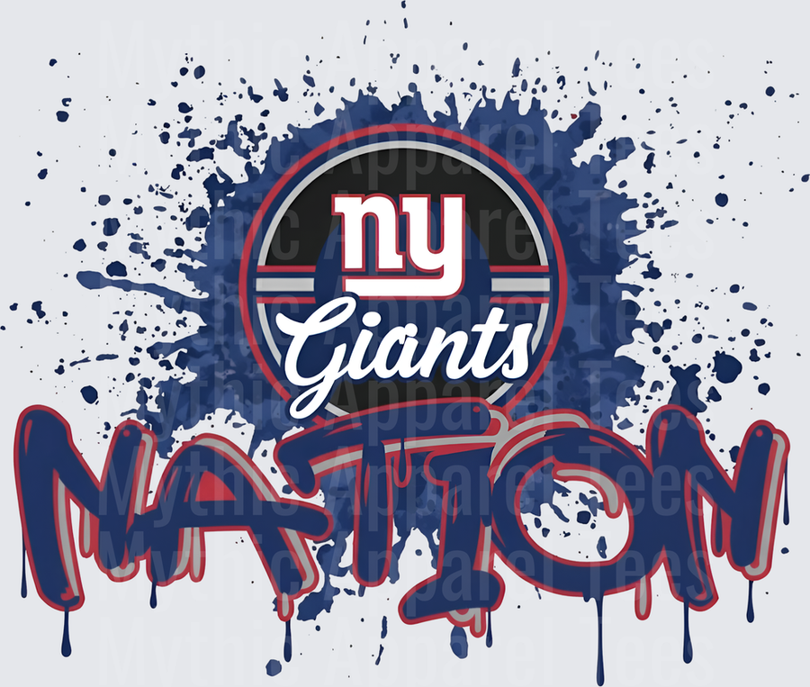 NFL Transfers New York Giants Nation Dripping Paint Splatter Design