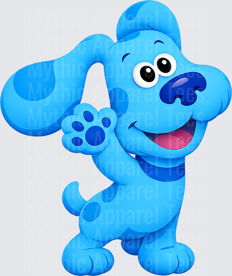 Blues Clues Happy Blue Waving Paw Pose Character Design