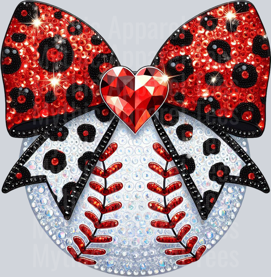 Rhinestone Baseball Glitter School Spirit & Sports