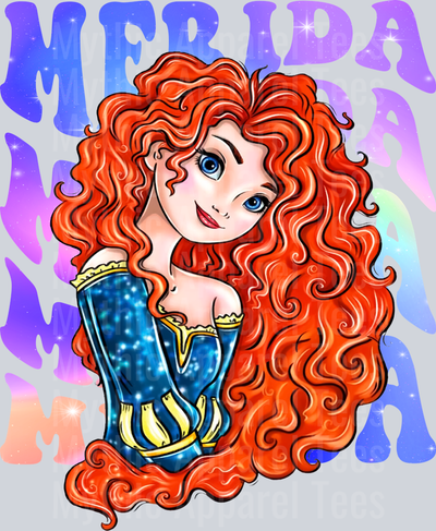 Merida Disney Princess Stacked Name Disney