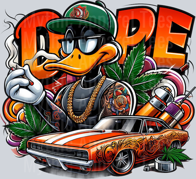 Daffy Duck 2 Smoking Pop Culture DTF Weed Transfers