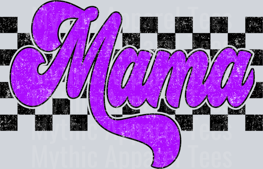 Purple Checkered Mama
