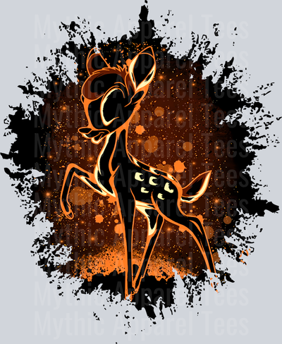 Bambi Disney Dark Silhouette Color Splash Crystal Ball Vision