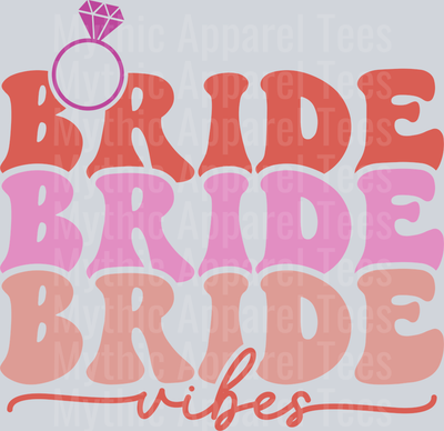 Bride vibes Retro DTF Bride Transfers