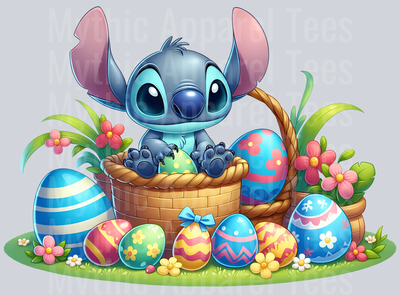 Stitch Easter Transfer 14 DTF Stitch Easter Transfers