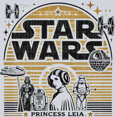 Princess Leia Light Side DTF Star Wars Transfers