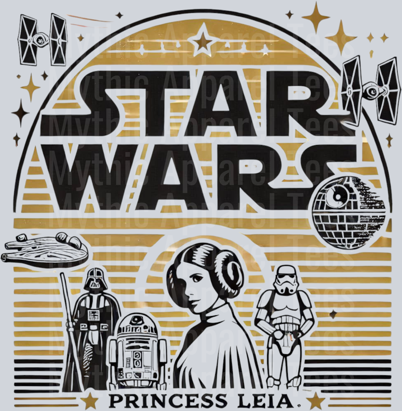 Princess Leia Light Side DTF Star Wars Transfers