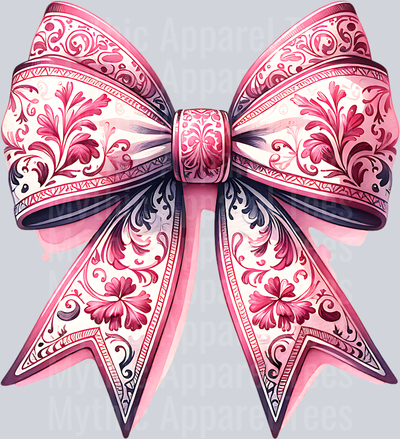 PINK FLORAL BOW