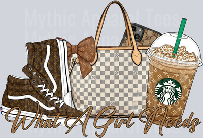What a girl wants Luis Vuitton Starbucks Nike