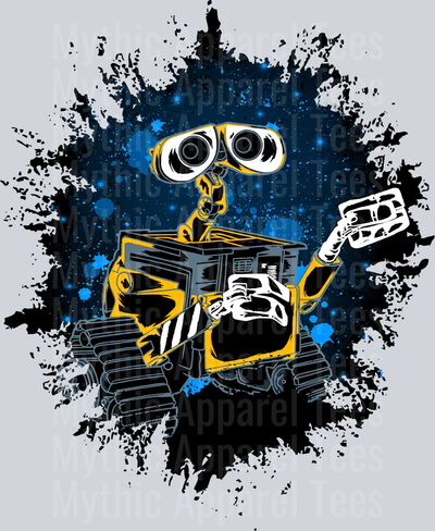 WALL-E Disney Dark Silhouette Color Splash Crystal Ball Vision
