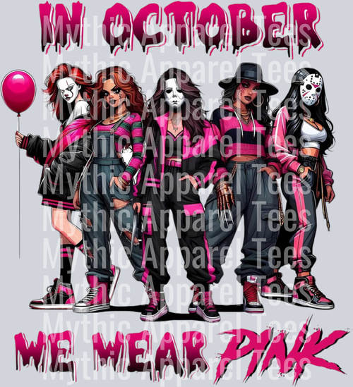 In October We Wear Pink - Awareness DTF Transfer