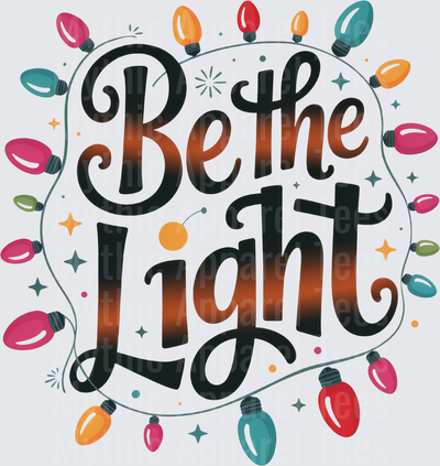 Be The Light Inspirational Christmas Faith Colorful Holiday String Lights
