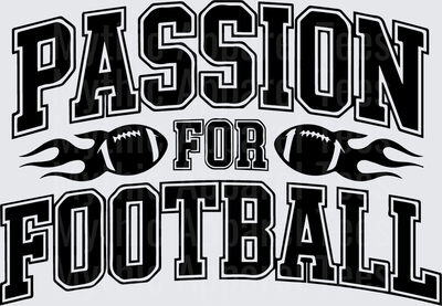 American Football Passion For Football Bold Varsity Flames
