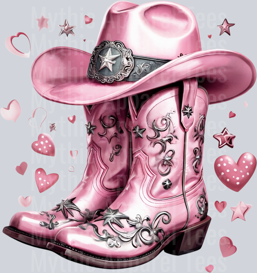 pink boots pink cowgirl hat Cowgirl Western Southern Girl Pink