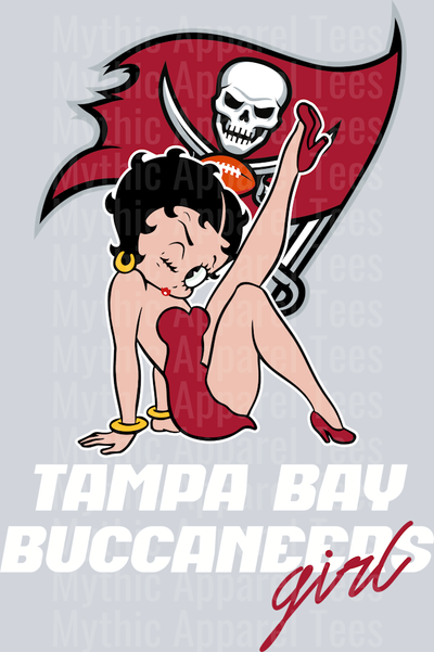 Tampa Bay Buccaneers Girl Betty Boop DTF NFL Transfers