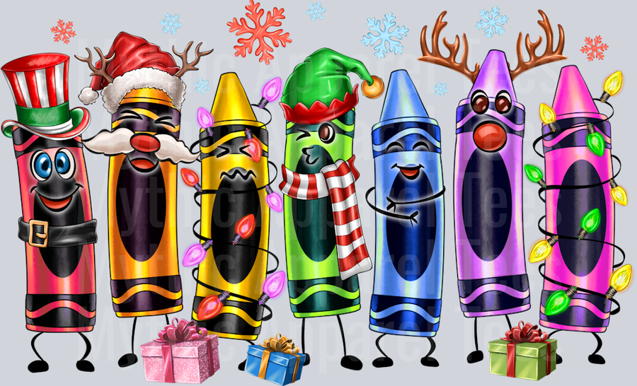 Christmas crayons