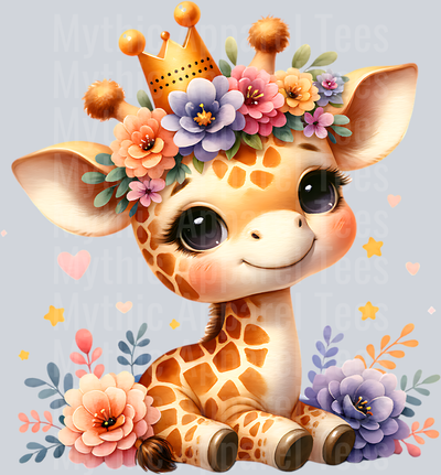 BABY GIRAFFE IN PARTY HAT CLIPART