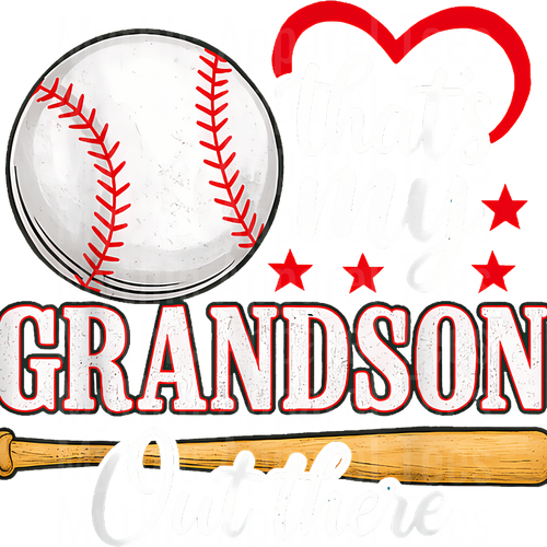 Grandma Grandpa Grandparents Baseball DTF Transfer