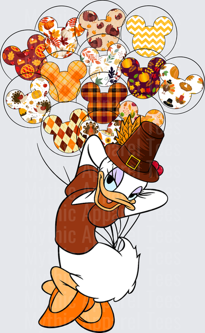 Disney Fall and Thanksgiving Donald Duck Pilgrim Hat Mickey Balloons