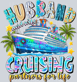 Husband And Wife, Cruise Ship, Tropical, Stars, Partners For Life, DTF Transfer